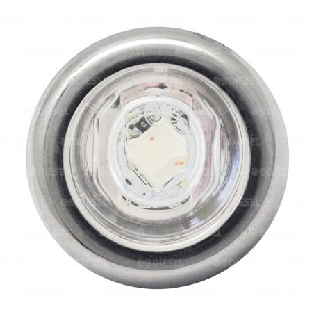 PILOTO 12/24V 3/4" 3 LED BLANCO CROMADO